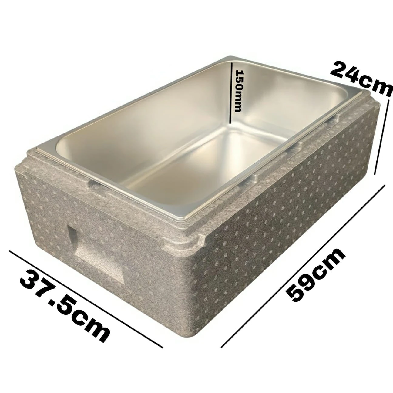 Foam Based Insulation Barrel - Rectangle | 1 Compartment (1 GN Pan of 1/1 150mm - 18L) — view 2