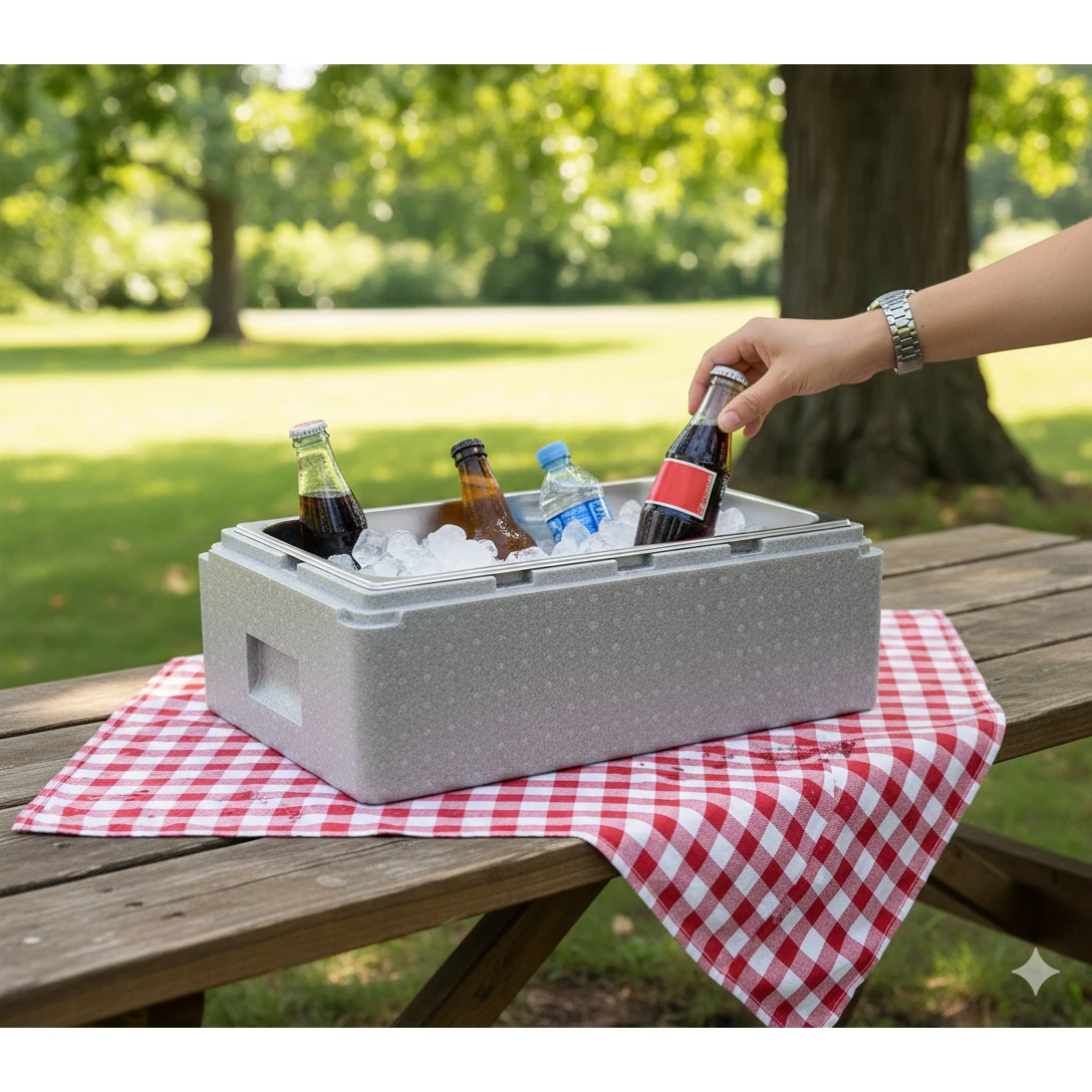 Foam Based Insulation Barrel - Rectangle | 1 Compartment (1 GN Pan of 1/1 150mm - 18L) — view 3