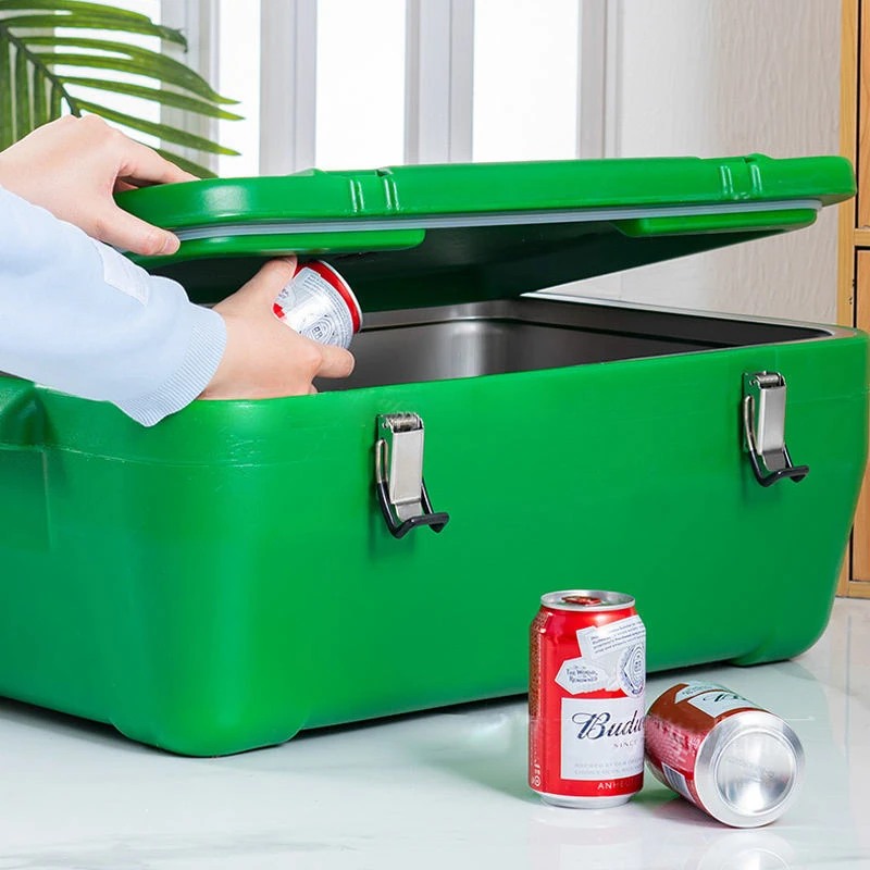 Plastic Insulation Barrel Hot/Cold - Rectangle | Without Tap | Green | 20L — view 3