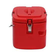 Plastic Insulation Barrel Hot/Cold - Square | Without Tap | Red | 10L