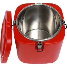 Plastic Insulation Barrel Hot/Cold - Square | Without Tap | Red | 10L — view 6