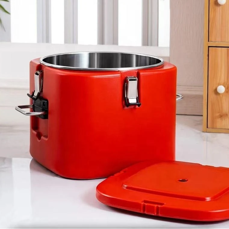 Plastic Insulation Barrel Hot/Cold - Square | Without Tap | Red | 10L — view 7