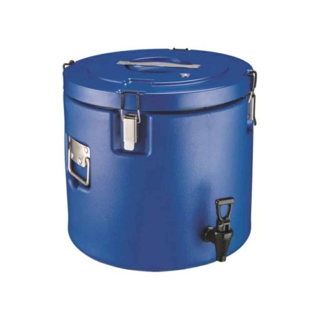 Plastic Insulation Barrel Hot/Cold - Round | With Tap | Blue
