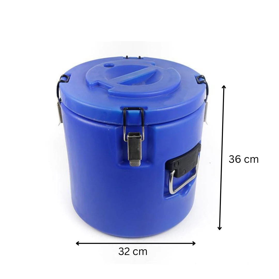 Plastic Insulation Barrel Hot/Cold - Round | With Tap | Blue — view 2