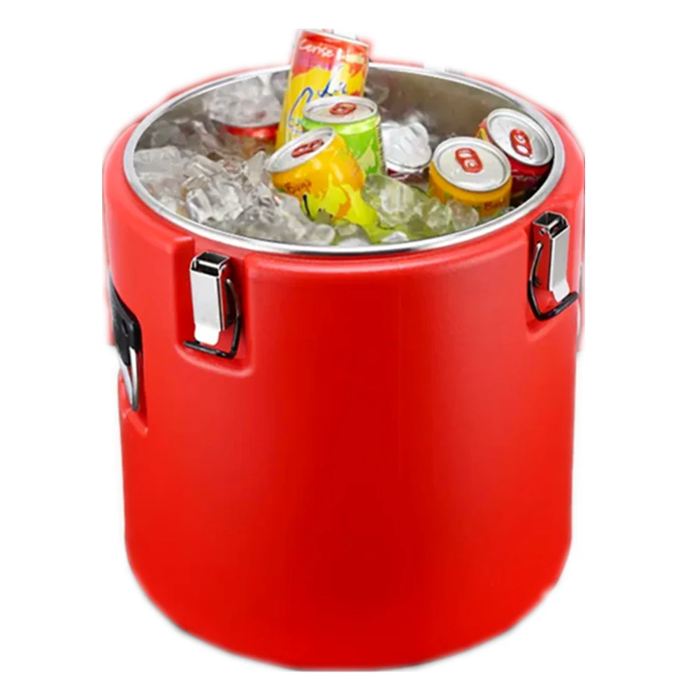 Plastic Insulation Barrel Hot/Cold - Round | Without Tap | Red — view 4