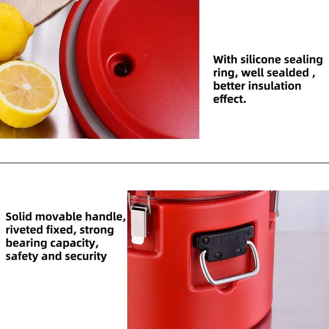 Plastic Insulation Barrel Hot/Cold - Round | Without Tap | Red — view 5