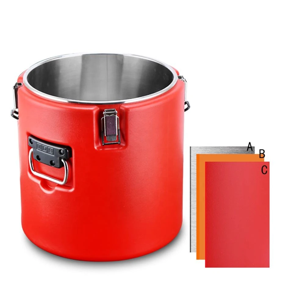 Plastic Insulation Barrel Hot/Cold - Round | Without Tap | Red — view 7