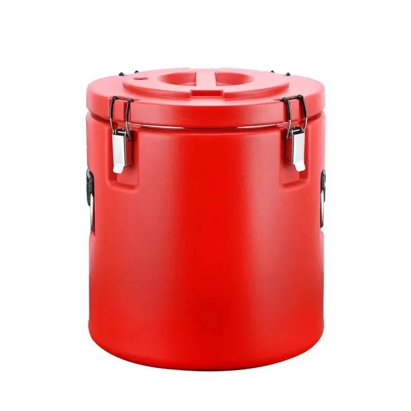 Plastic Insulation Barrel Hot/Cold - Round | Without Tap | Red — 20L