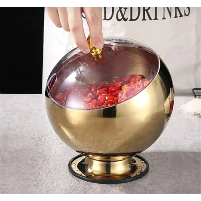 Goldan Oblique Bowl with PC Lid & Silicon Base — view 2