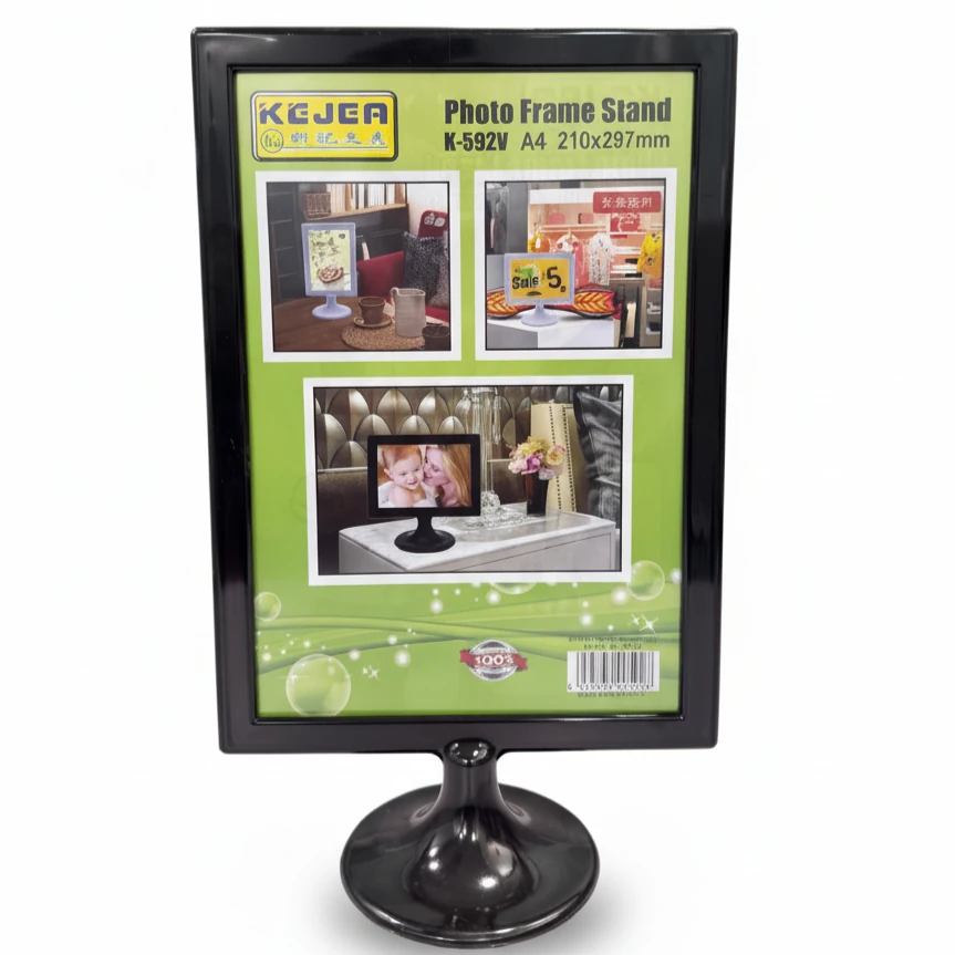Round Base Table Display Stand | A4 — Black