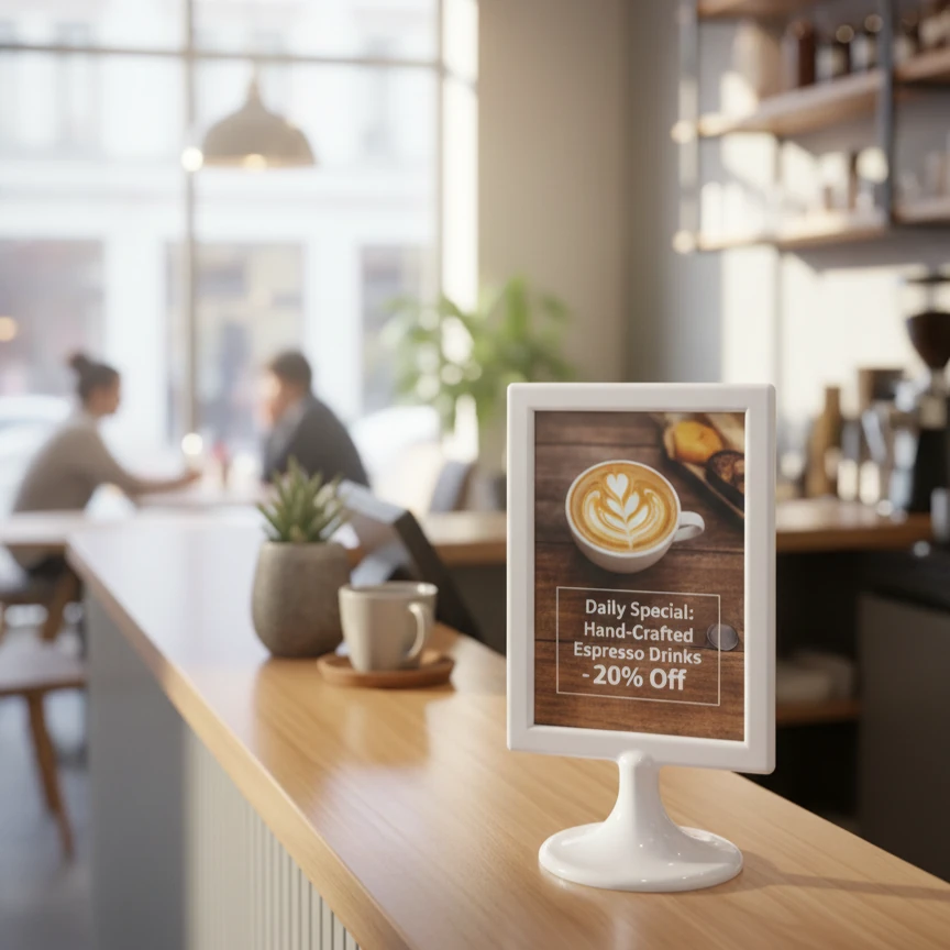 Round Base Table Display Stand | A6 — view 3