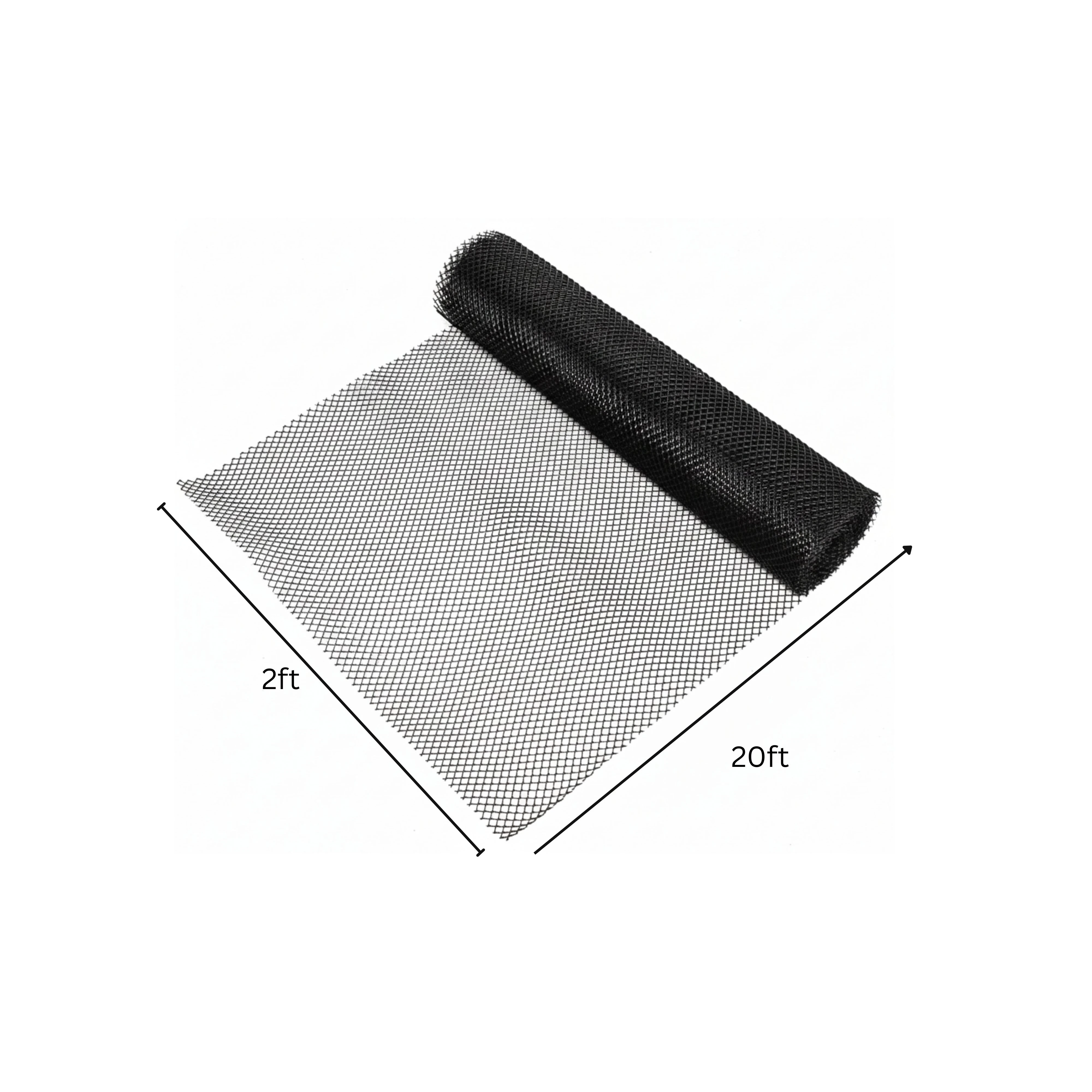 Plastic Bar Mesh Liner - Black ( 1 Carton: 2 Roles ) — view 2