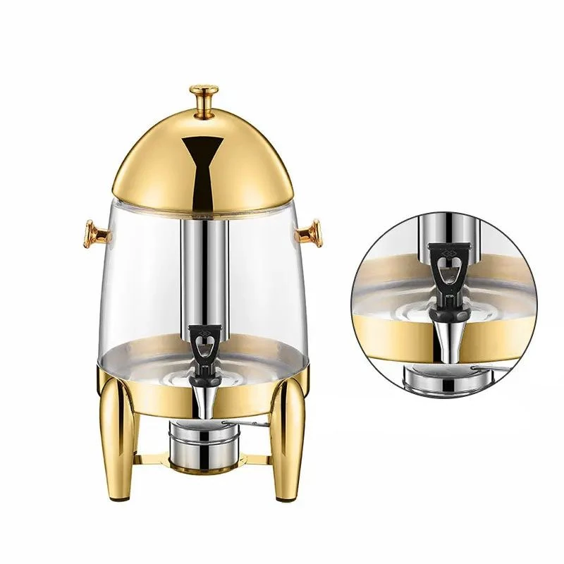 Gold Tea/Coffee/Panipuri Urn Dispenser 13L- Hot Gel Based + Cold SS Ice Stick - Dome Shaped — view 7