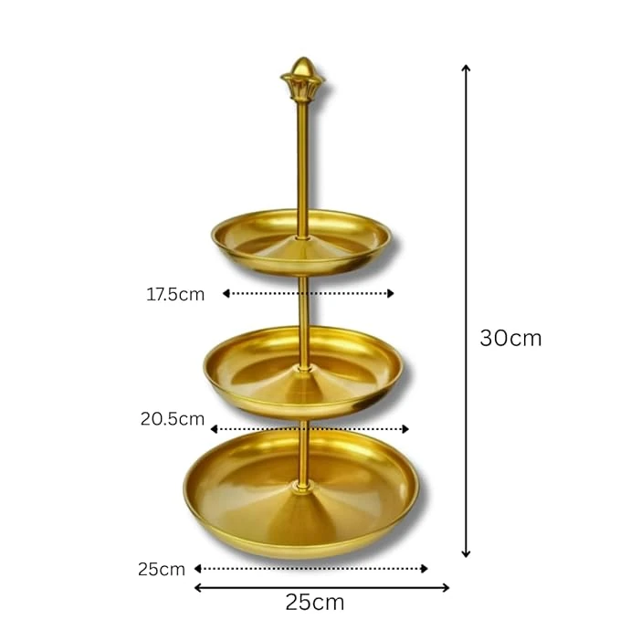 Removable 3 Layers Buffet Metal Tray — view 2