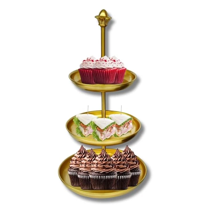 Removable 3 Layers Buffet Metal Tray — view 4