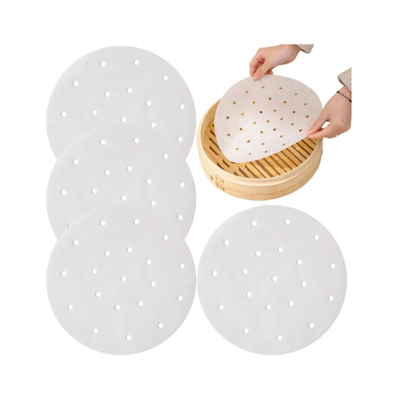 Paper Sheets for Wooden Dimsum Basket - (Quantity - 50pcs) — view 4