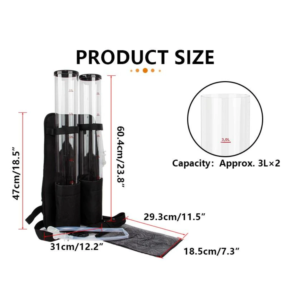 Beer Tower Dispenser with Backpack & Sidebag - Double 3L + 3L — view 2
