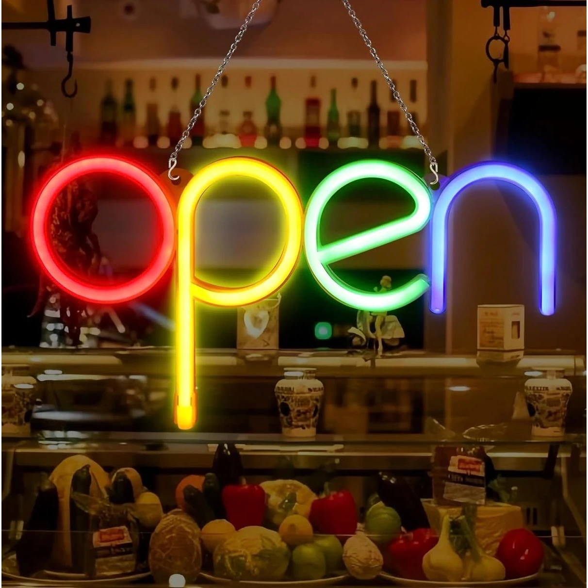 Neon LED Multicolor Sign Board - "open" — view 8