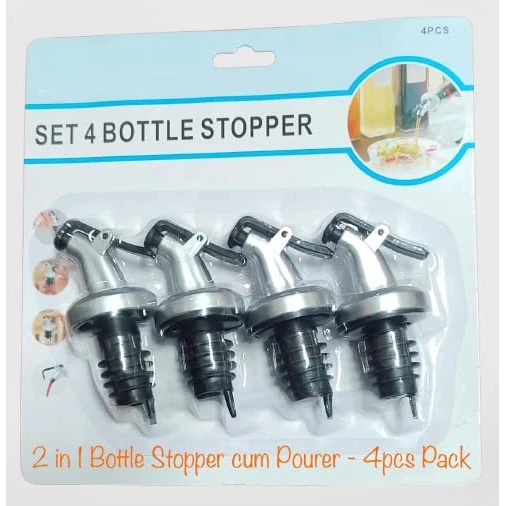 2 in 1 Bottle Stopper/Pourer ( 4pc/set ) — view 8
