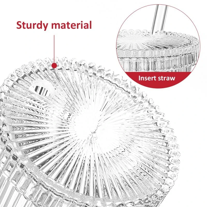 VAMA Glass Tumbler Bottle with SS Straw + Cleaning Brush - 370ml — view 4