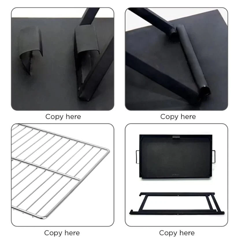 MS Rectangle Barbeque Grill with Foldable X-Shaped Stand (Grill Area: 30x80cm - Big) — view 5