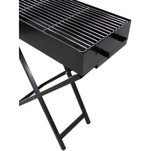 MS Rectangle Barbeque Grill with Foldable X-Shaped Stand (Grill Area: 30x80cm - Big) — view 7