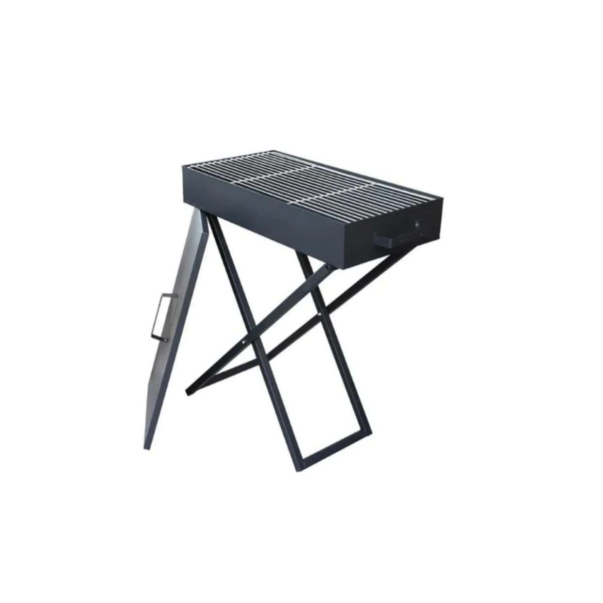 MS Rectangle Barbeque Grill with Foldable X-Shaped Stand (Grill Area: 30x80cm - Big) — view 8
