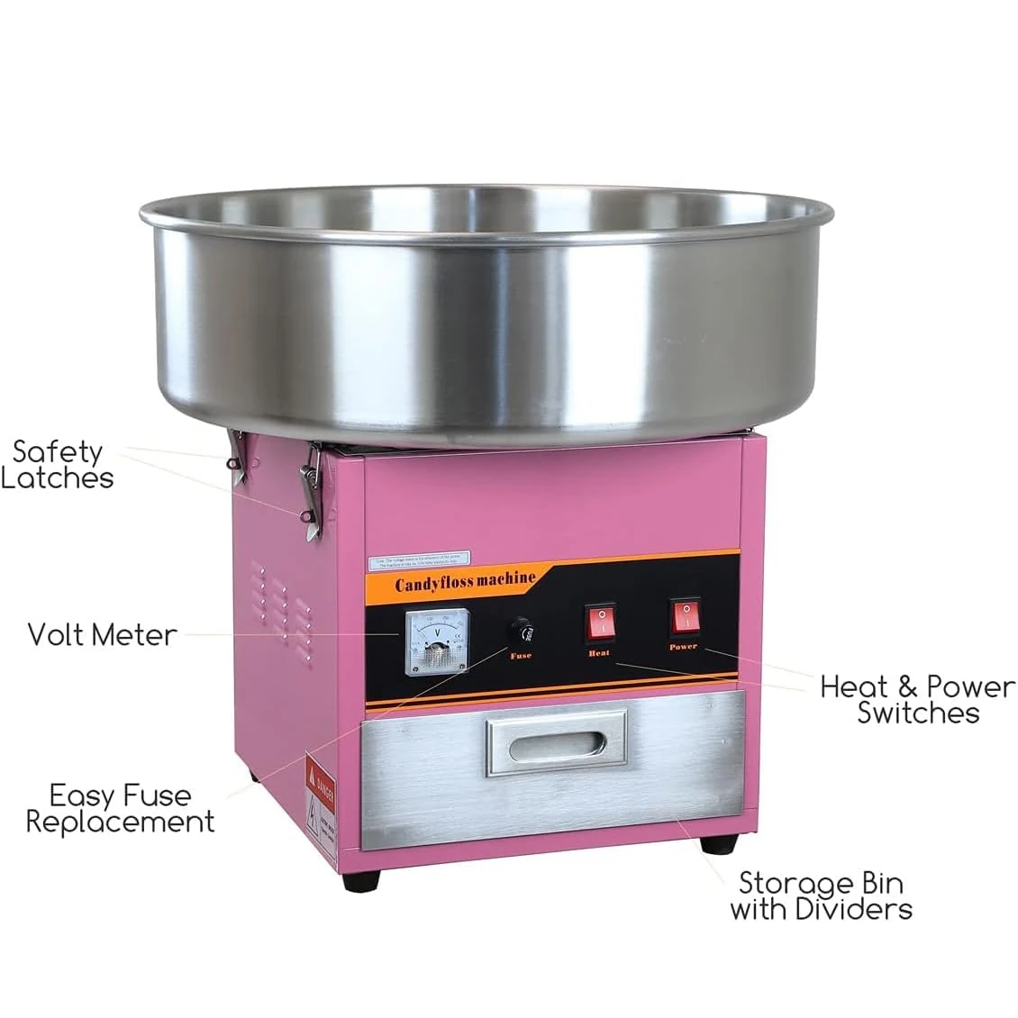 Electric Cotton Candy Machine - MS Pink Body — view 4