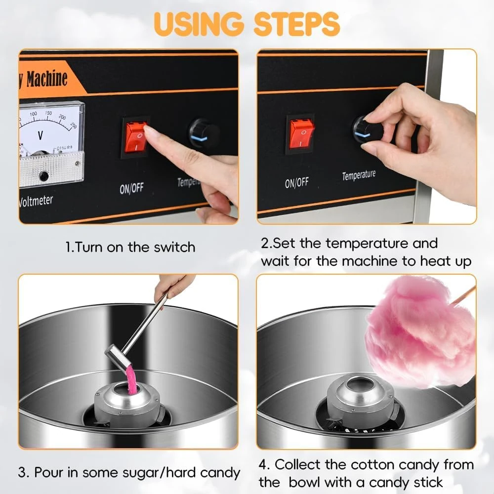 Electric Cotton Candy Machine - SS Body — view 4