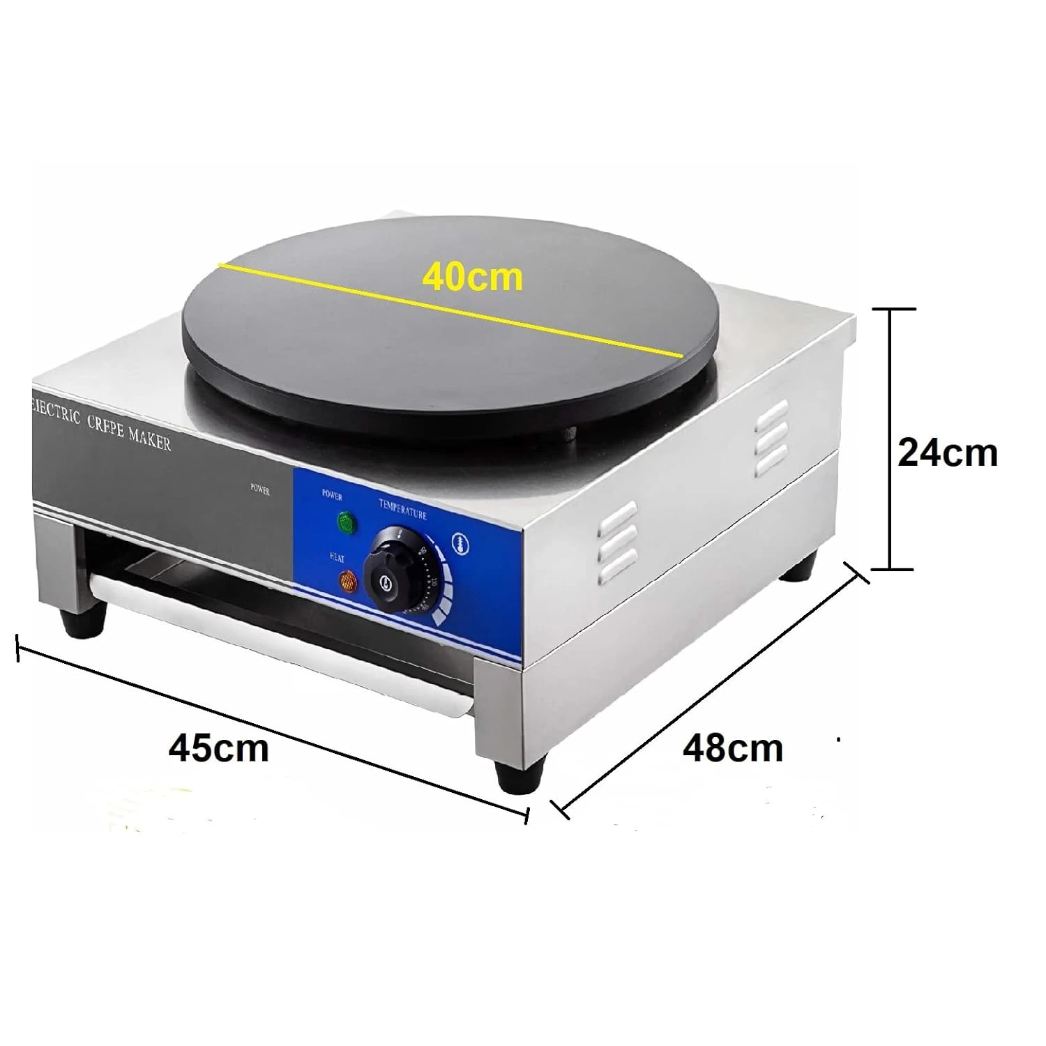 Electric Non-Rotating Crepe/Dosa Maker (Tawa Diameter: 40cm) — view 2