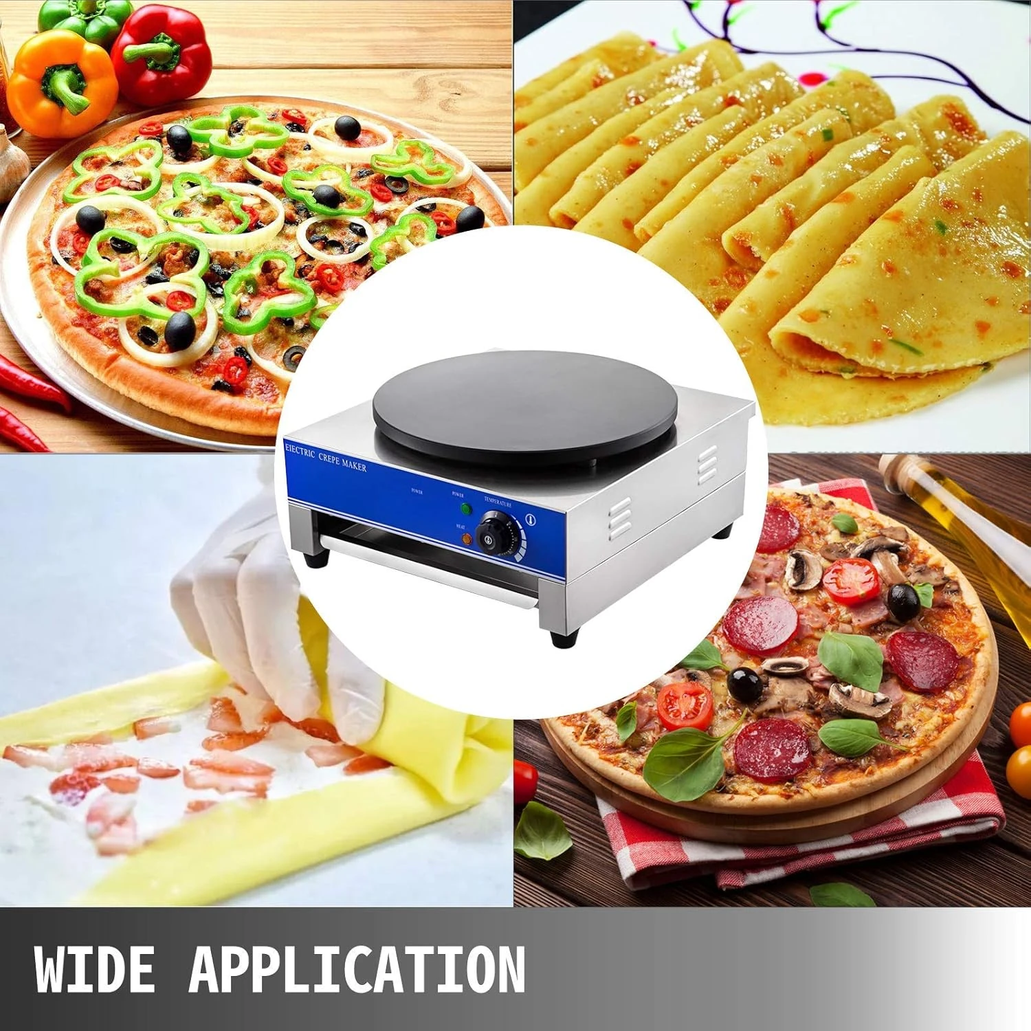 Electric Non-Rotating Crepe/Dosa Maker (Tawa Diameter: 40cm) — view 3