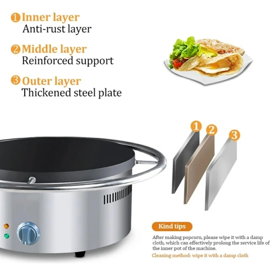 Electric Rotating Crepe/Dosa Maker (Tawa Diameter: 43cm) — view 6