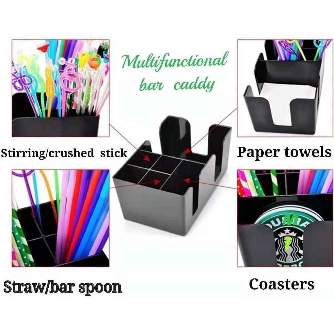 Plastic Bar Caddy - Black — view 5