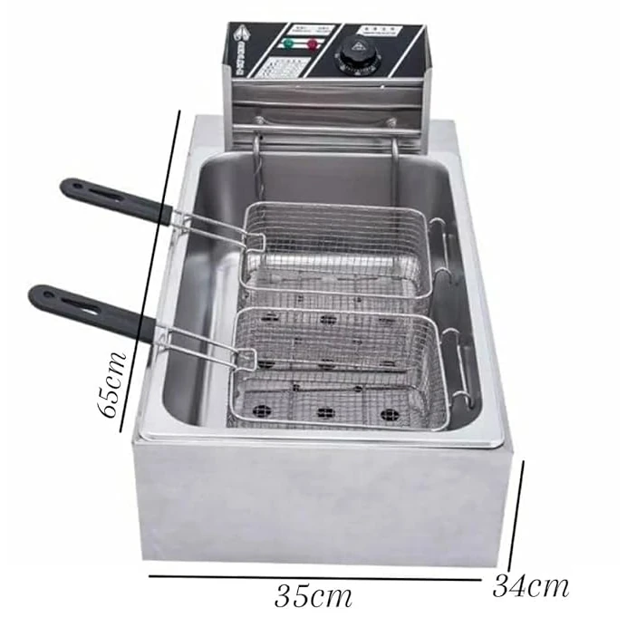 Electric Deep Fryer 16L Single Head - Vertical Compartment — view 2