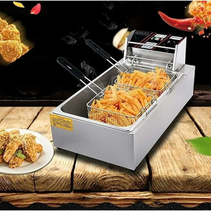 Electric Deep Fryer 16L Single Head - Vertical Compartment — view 3
