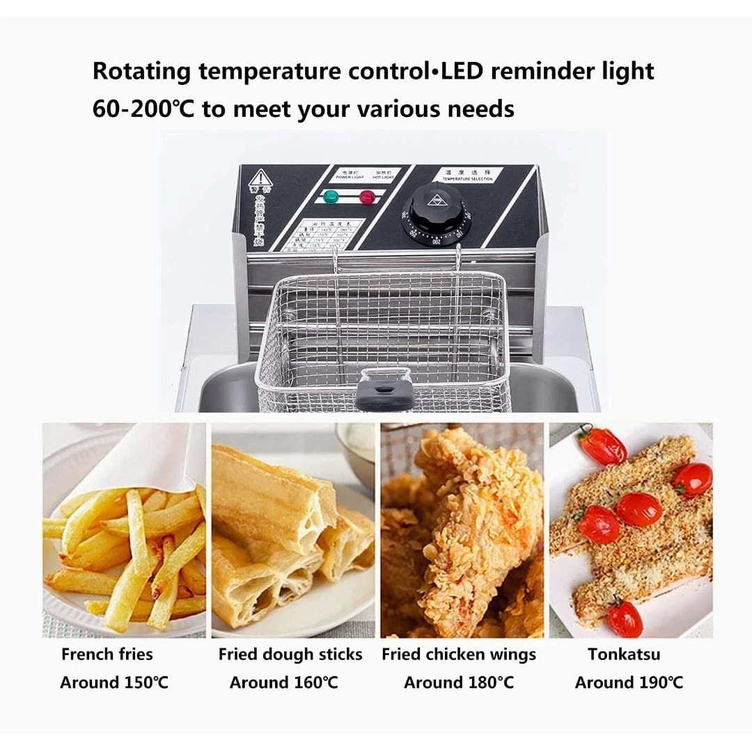 Electric Deep Fryer 16L Single Head - Vertical Compartment — view 5