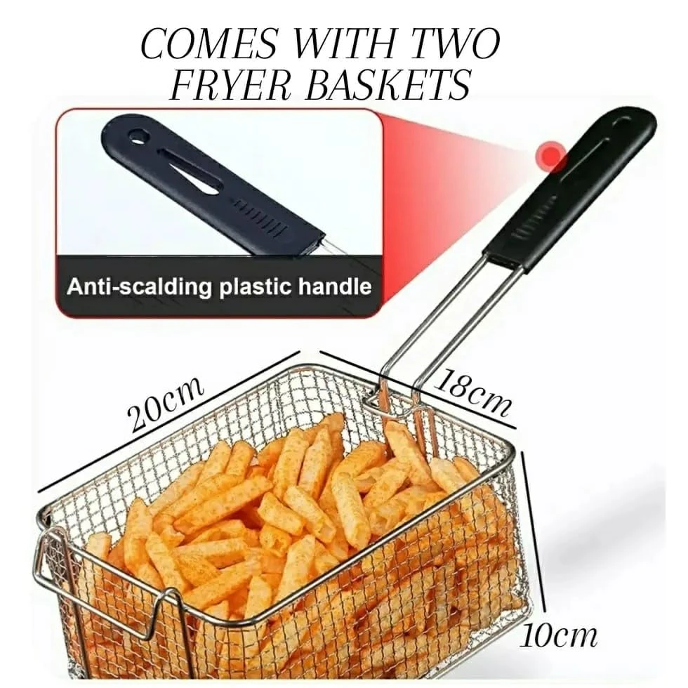Electric Deep Fryer 16L Single Head - Vertical Compartment — view 6