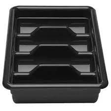 Plastic Rectangle Cutlery Holder Rack 4 Compartments — view 2