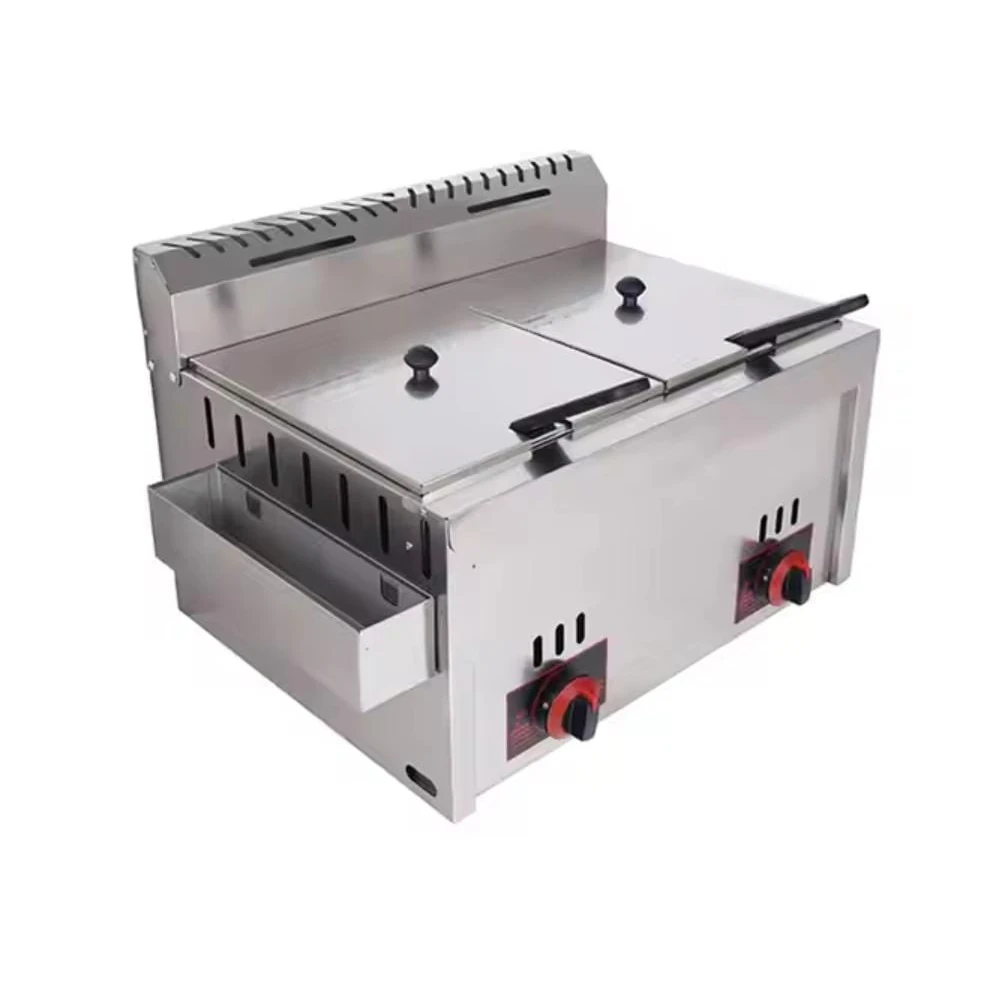 Gas Deep Fryer 8L + 8L Double Head