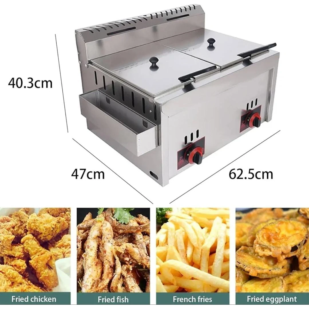 Gas Deep Fryer 8L + 8L Double Head — view 2
