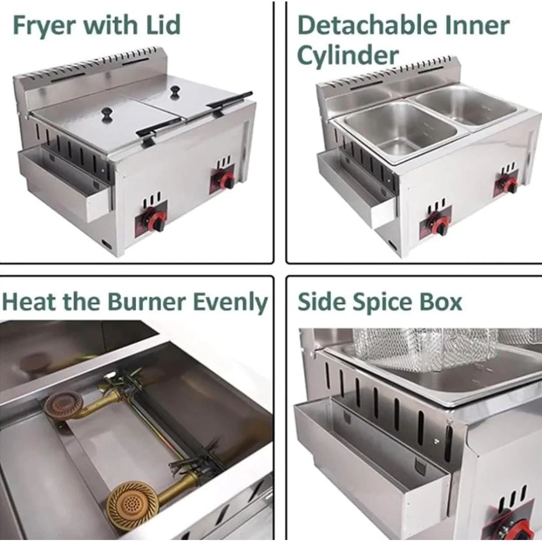 Gas Deep Fryer 8L + 8L Double Head — view 4