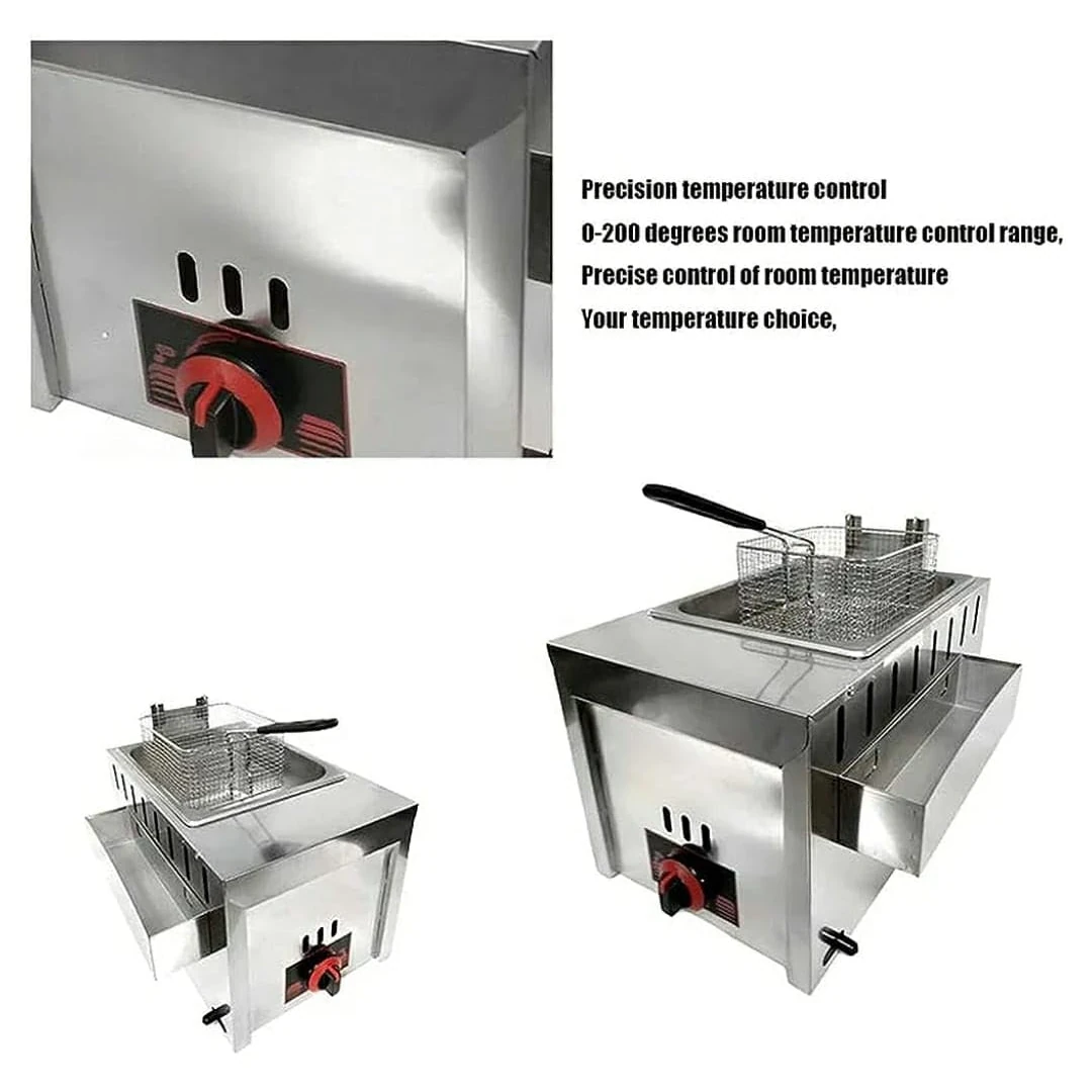 Gas Deep Fryer 8L Single Head — view 3