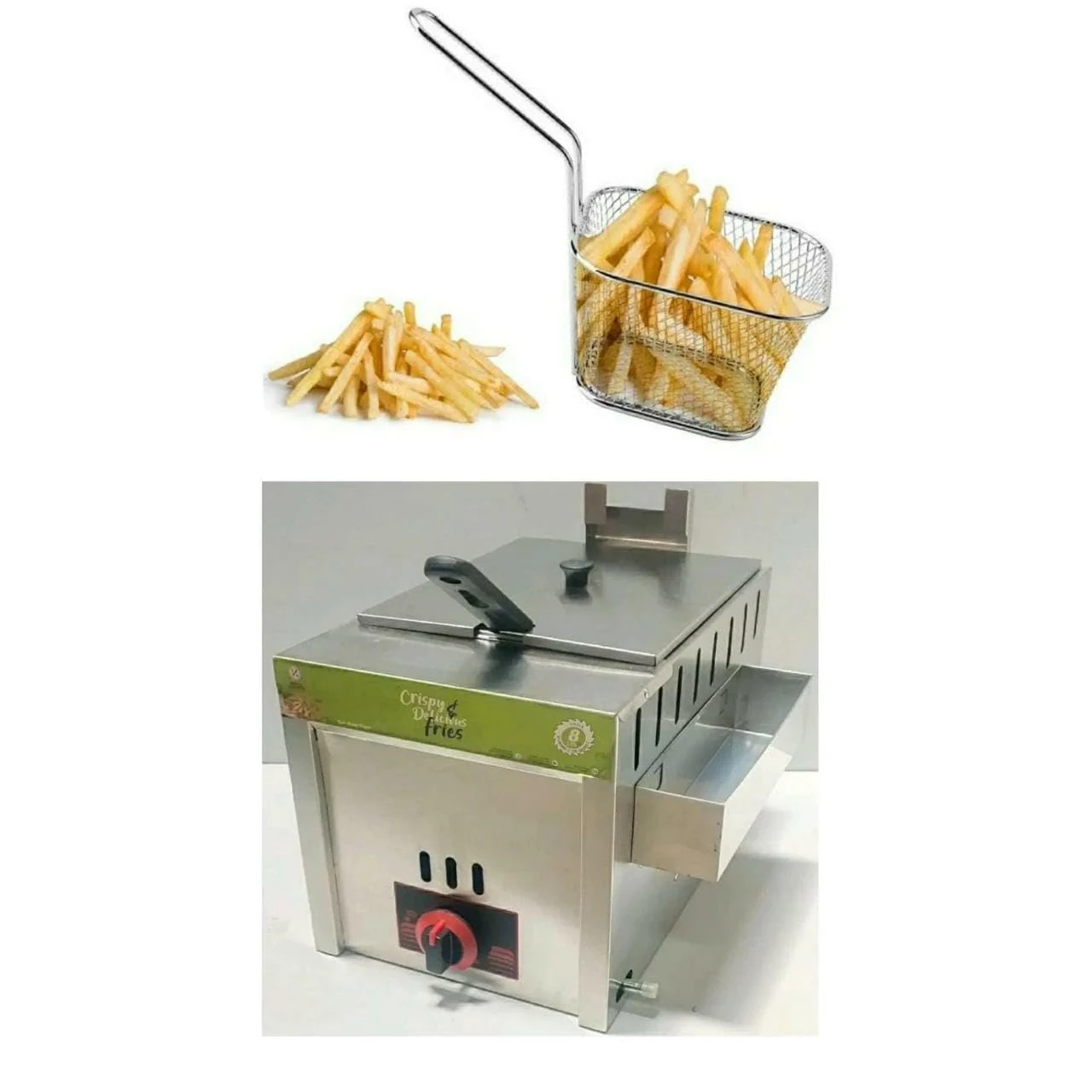 Gas Deep Fryer 8L Single Head — view 8