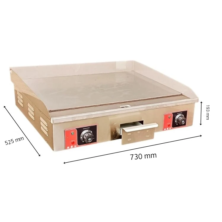 Electric Griddle Tawa Plate Big - Full Plain - Premium (Heating Area: 71x41cm) — view 2