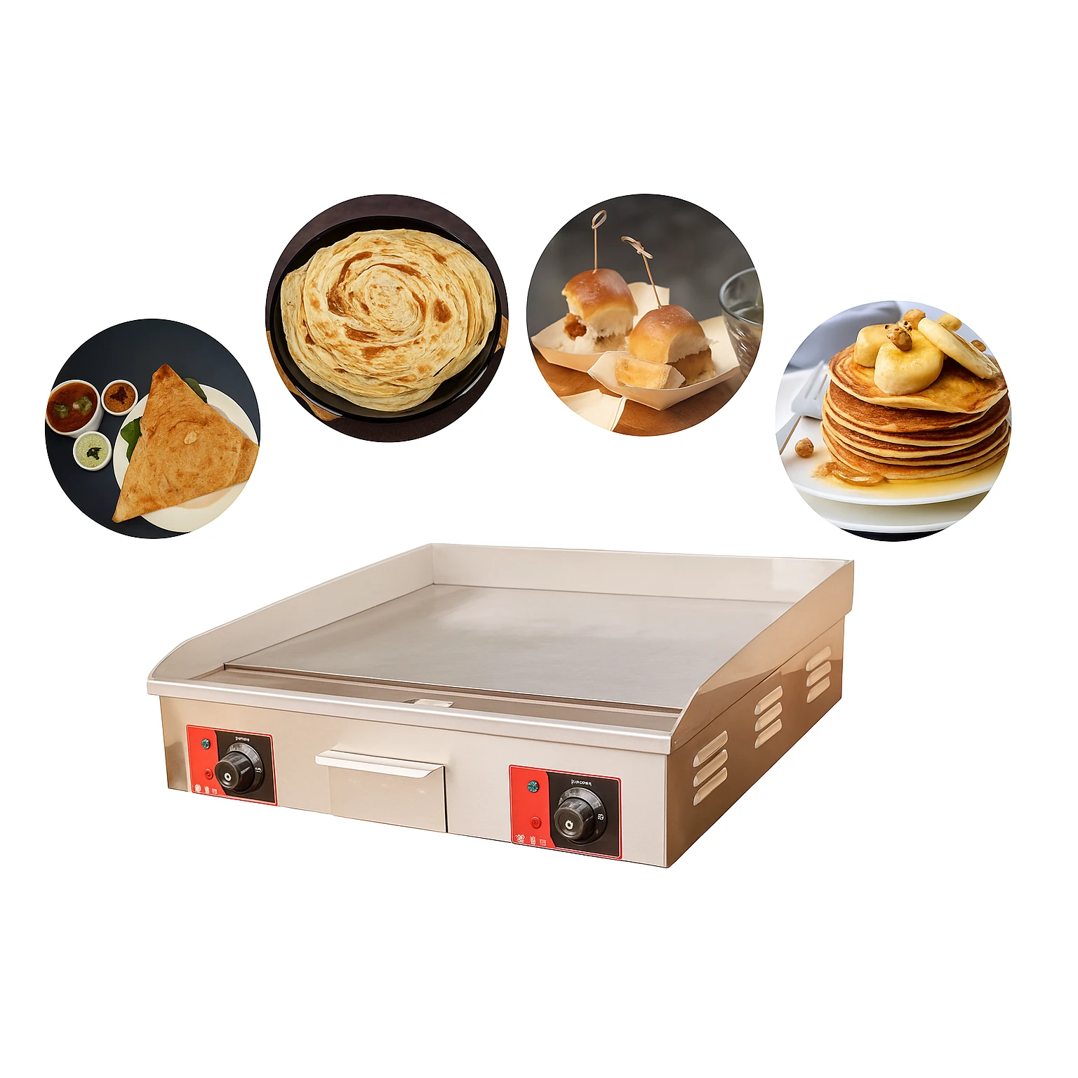Electric Griddle Tawa Plate Big - Full Plain - Premium (Heating Area: 71x41cm) — view 3