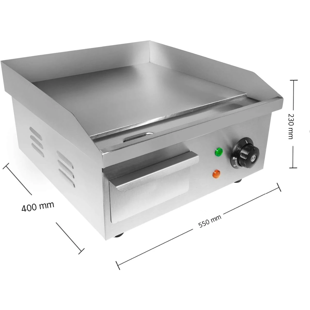Electric Griddle Tawa Plate Small - Full Plain - Eco (Heating Area: 53x36cm) — view 2