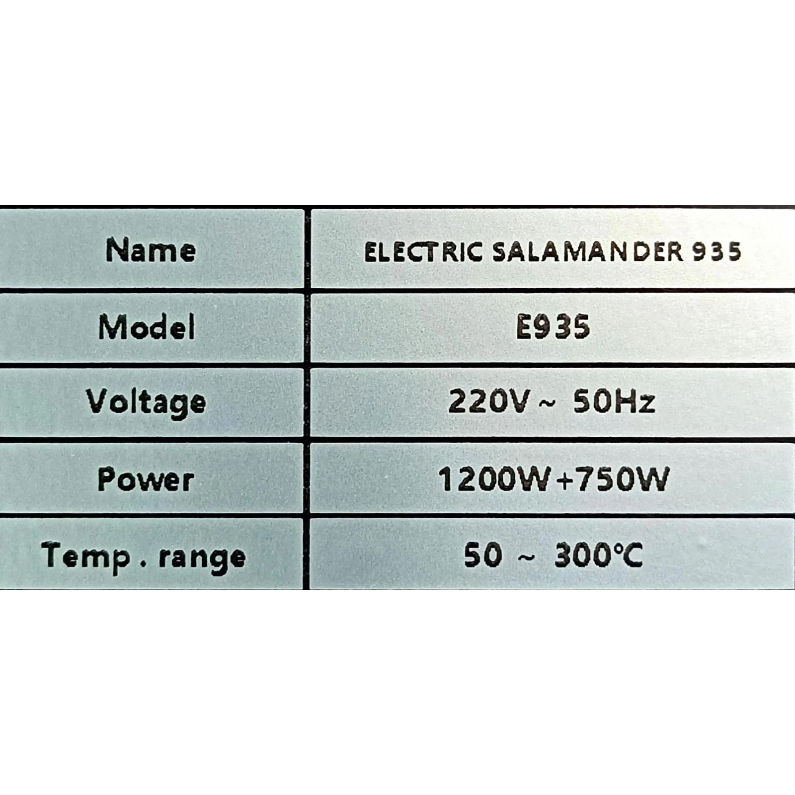 Electric Salamander Griller Machine 935 — view 7