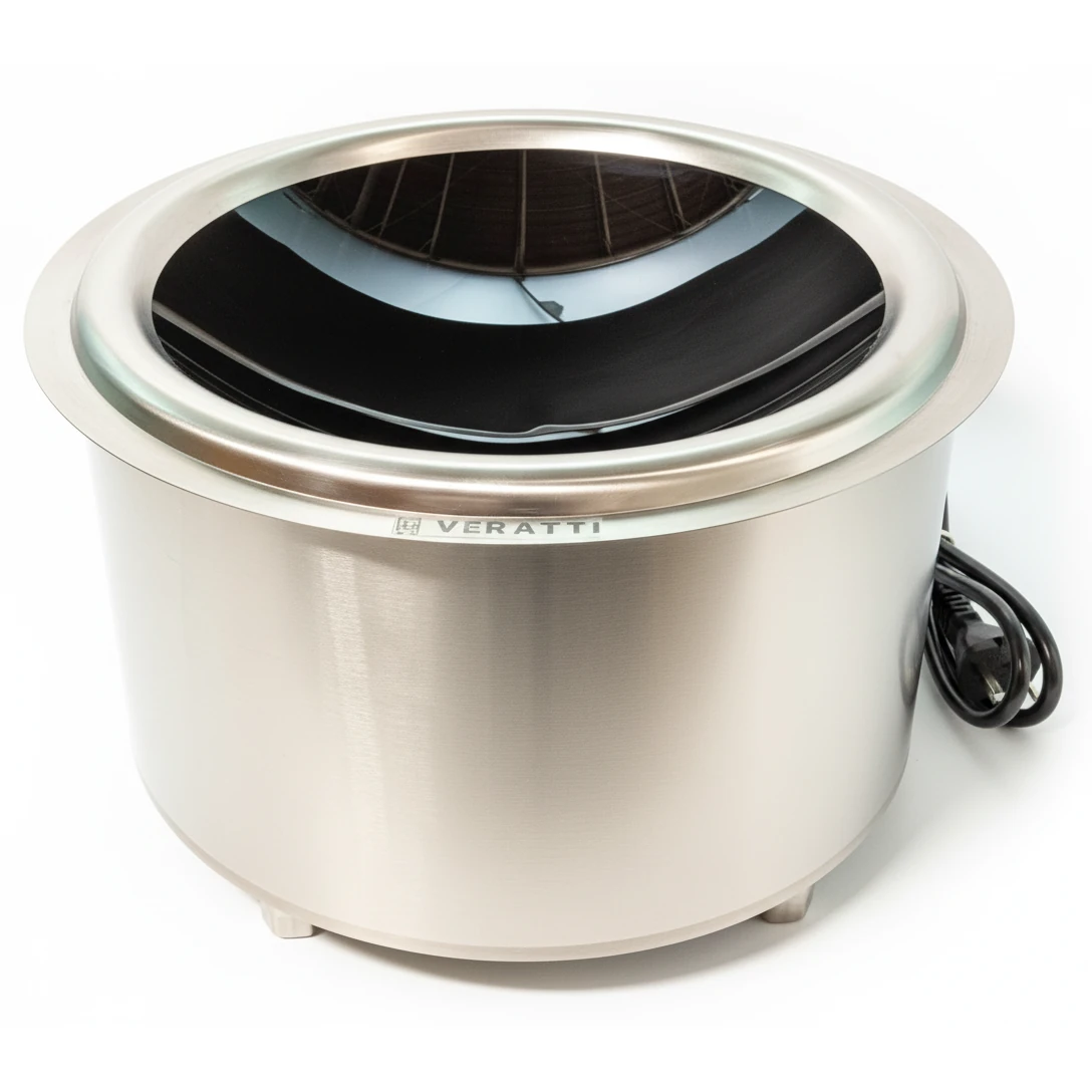 Veratti Full SS Premium Induction - 400 | 8000W | Round | Wok Base | Digital Model — view 5
