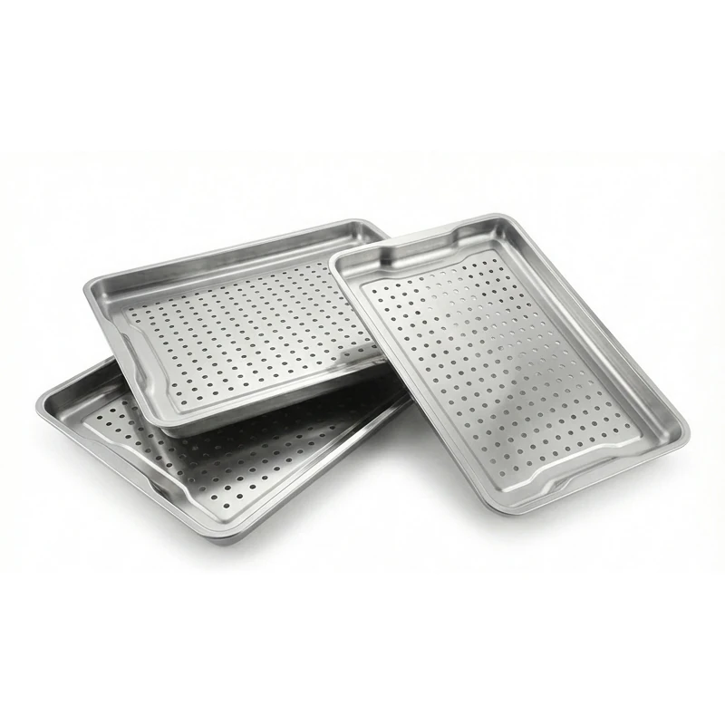 SS Perforated Baking Tray with Side Ears - 60x40cm — view 5