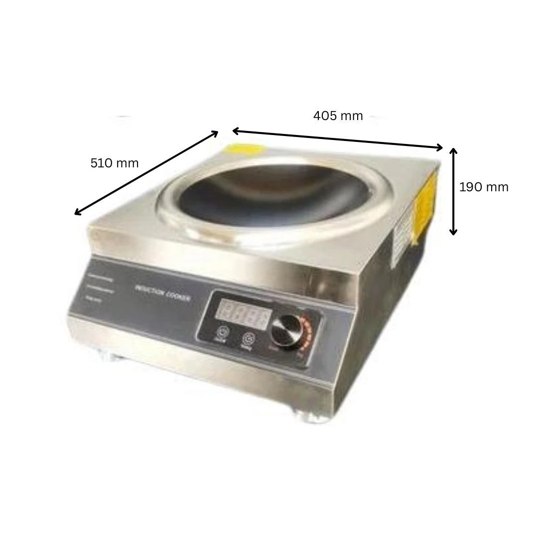 Veratti Full SS Square Induction - K9 | 5000W | Square | Wok Base (with 45cm Wok) | Touchscreen + Switch Model — view 2